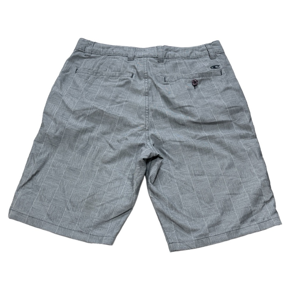 O’Neill Plaid Front Panel Shorts Gray Size 31 - Picture 2 of 5